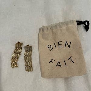 Madewell geometric crystal statement earrings rectangle drops